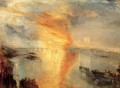 ターナー 貴族院の火災と庶民の海の風景